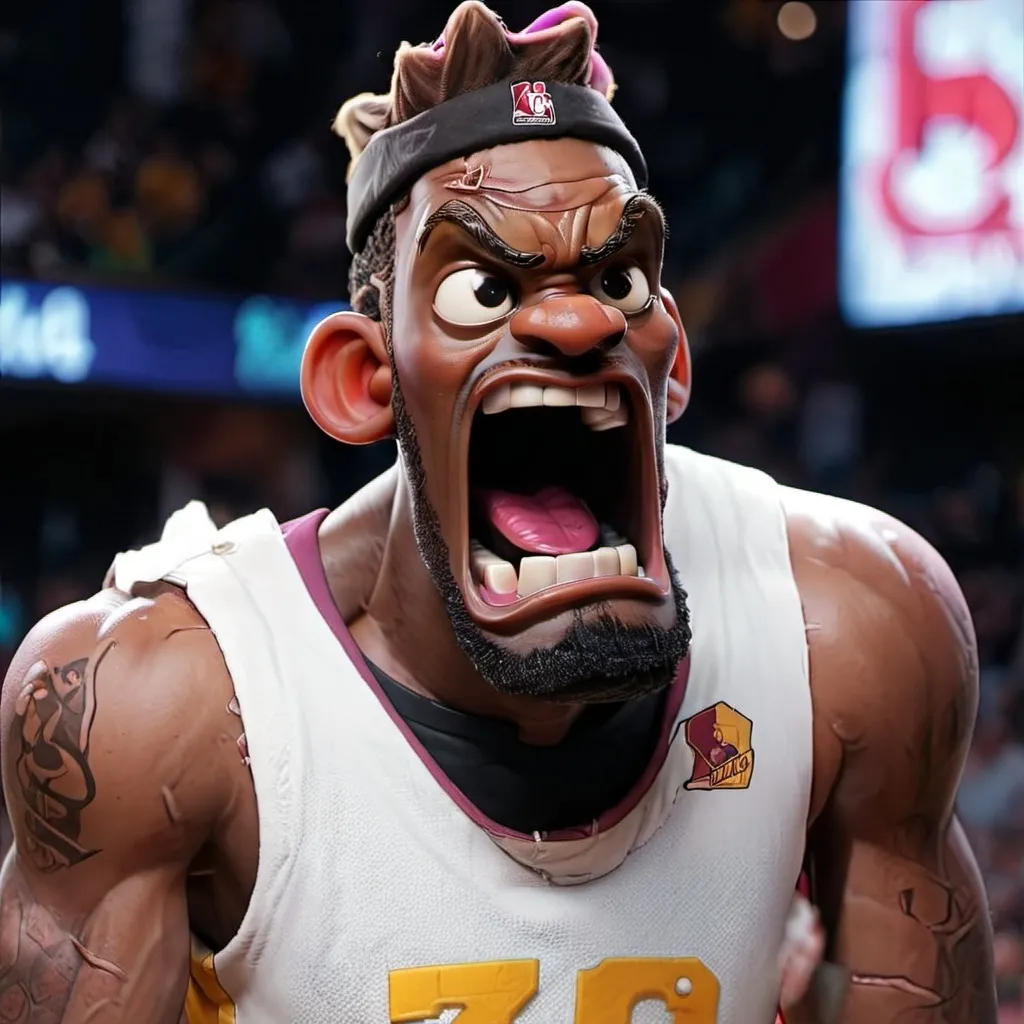 Prompt: freakbob calling lebron james
