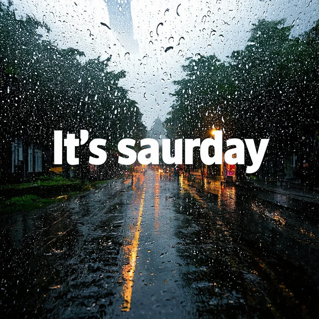 Prompt: It's saturday raining