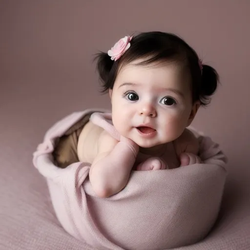 Prompt: A baby girl