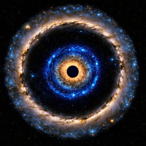 Prompt: the observable universe but from far away it looks like an eye shape

