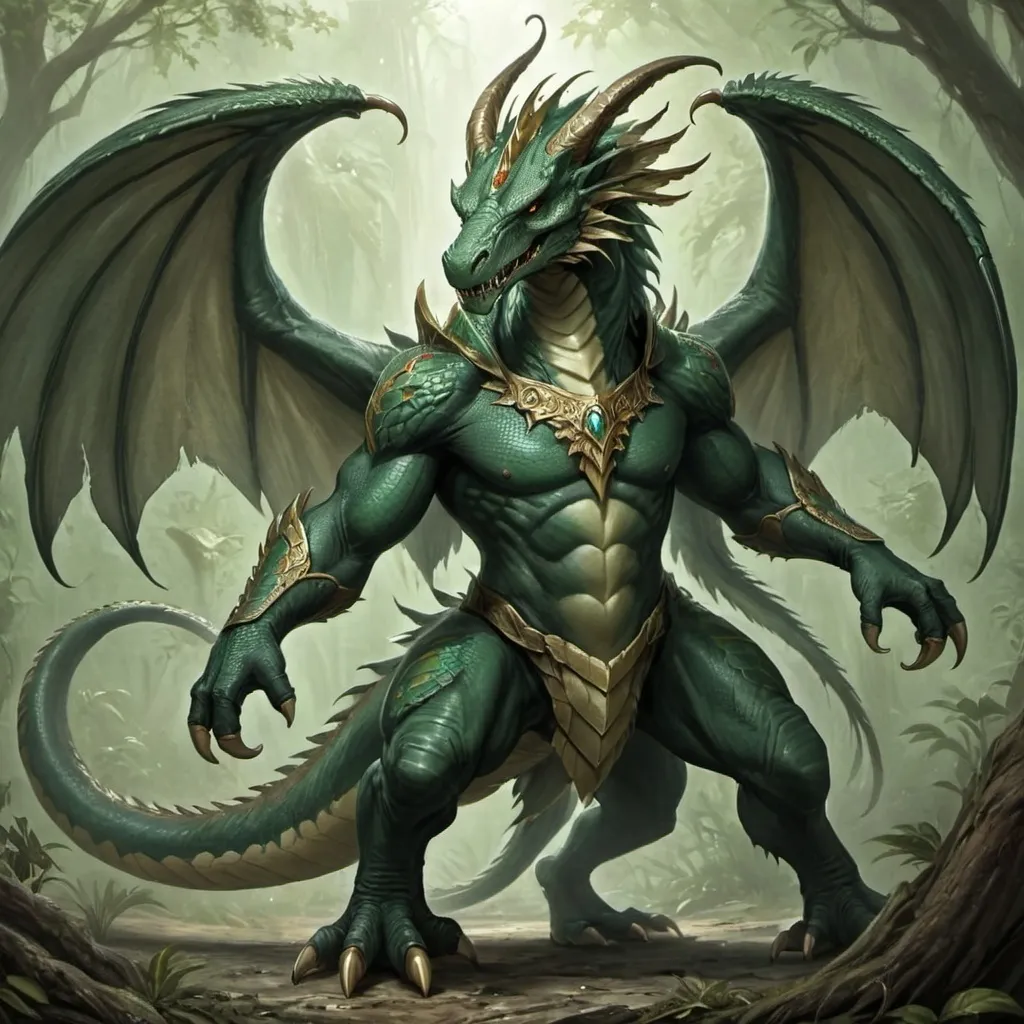 Prompt:  Phorth’zaroth A legendary creature that can make the land crack he has the body of a snake but the head of a hydra and wings of a dragon and feathers of a phoenix and the nose of an elephant and the horns of a demon