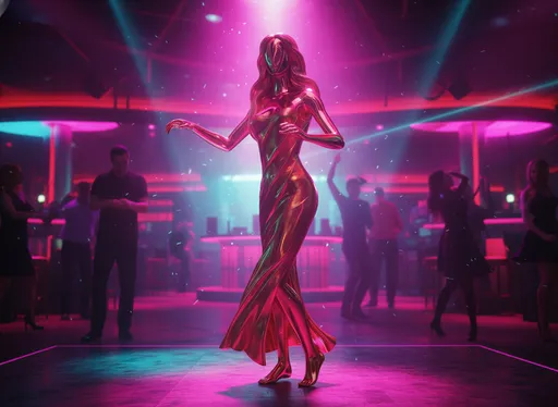 Prompt: @9vXbwdbqJSjhTzUWvDTq Is dancing in the club, shaking her bum 