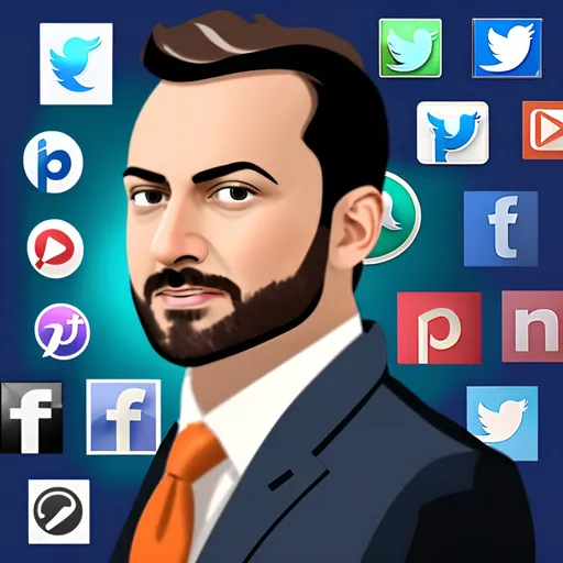 Prompt: Profile picture for a data insight social media page, professional portrait of a confident analyst, digital illustration, focused expression, sophisticated attire, data visualizations in background, high quality, digital art, professional, modern, data-driven, analytical, confident, cool tones, sleek design, detailed features, statistical visualizations, professional lighting, with bold text showin name statmyindia