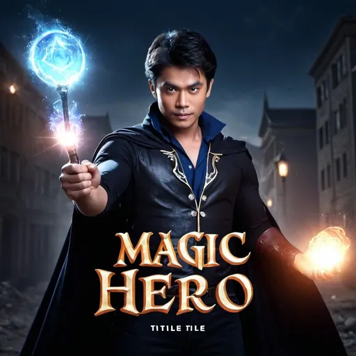 Prompt: Magic hero title movie