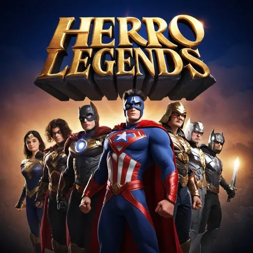 Prompt: Hero Legends title movie