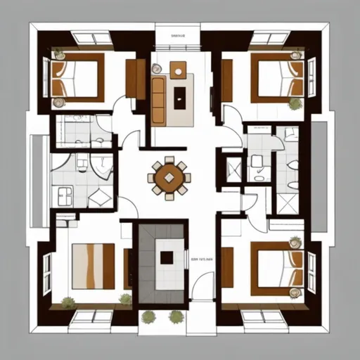 Prompt: Home floor plan 
