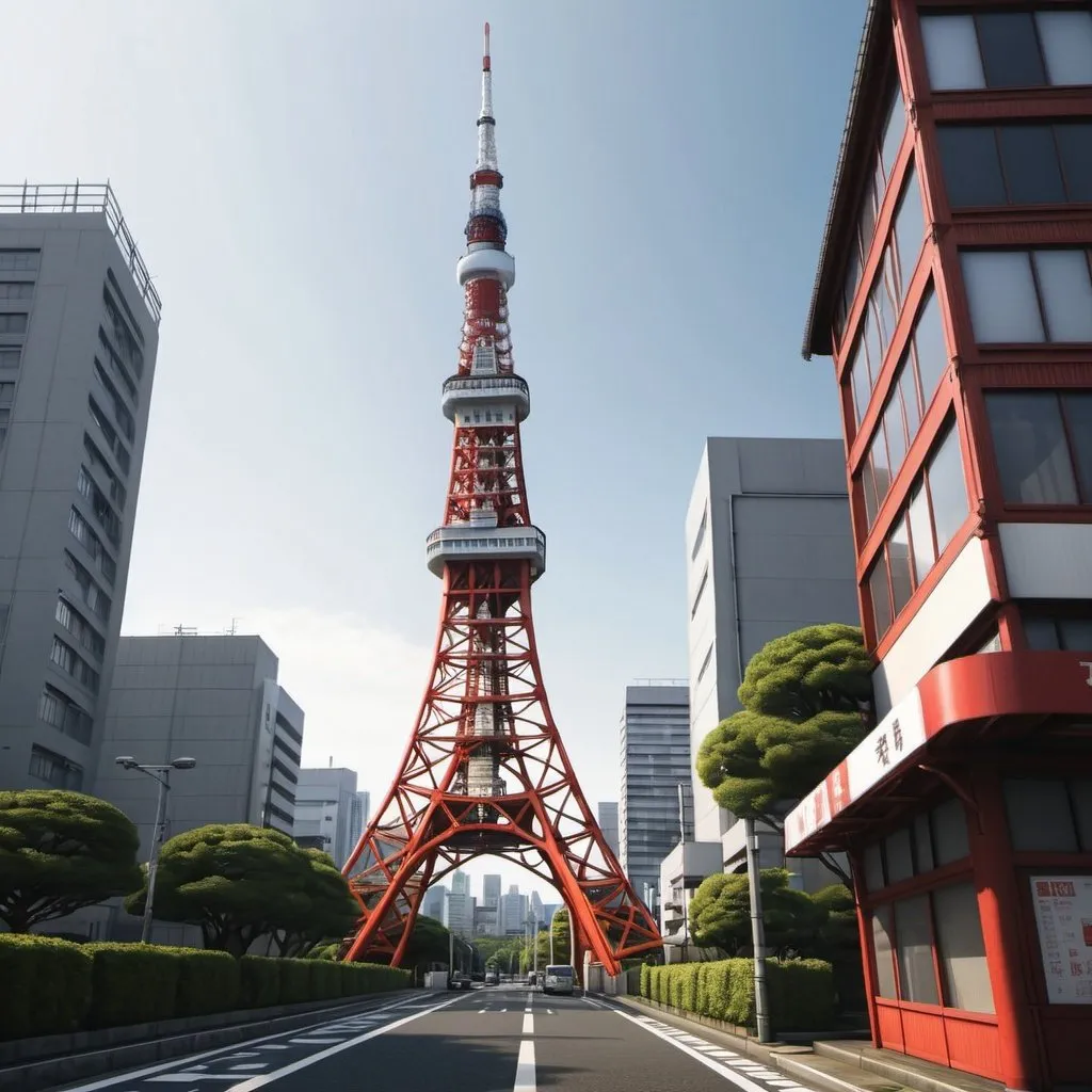 Prompt: realistic scenery of Tokyo tower