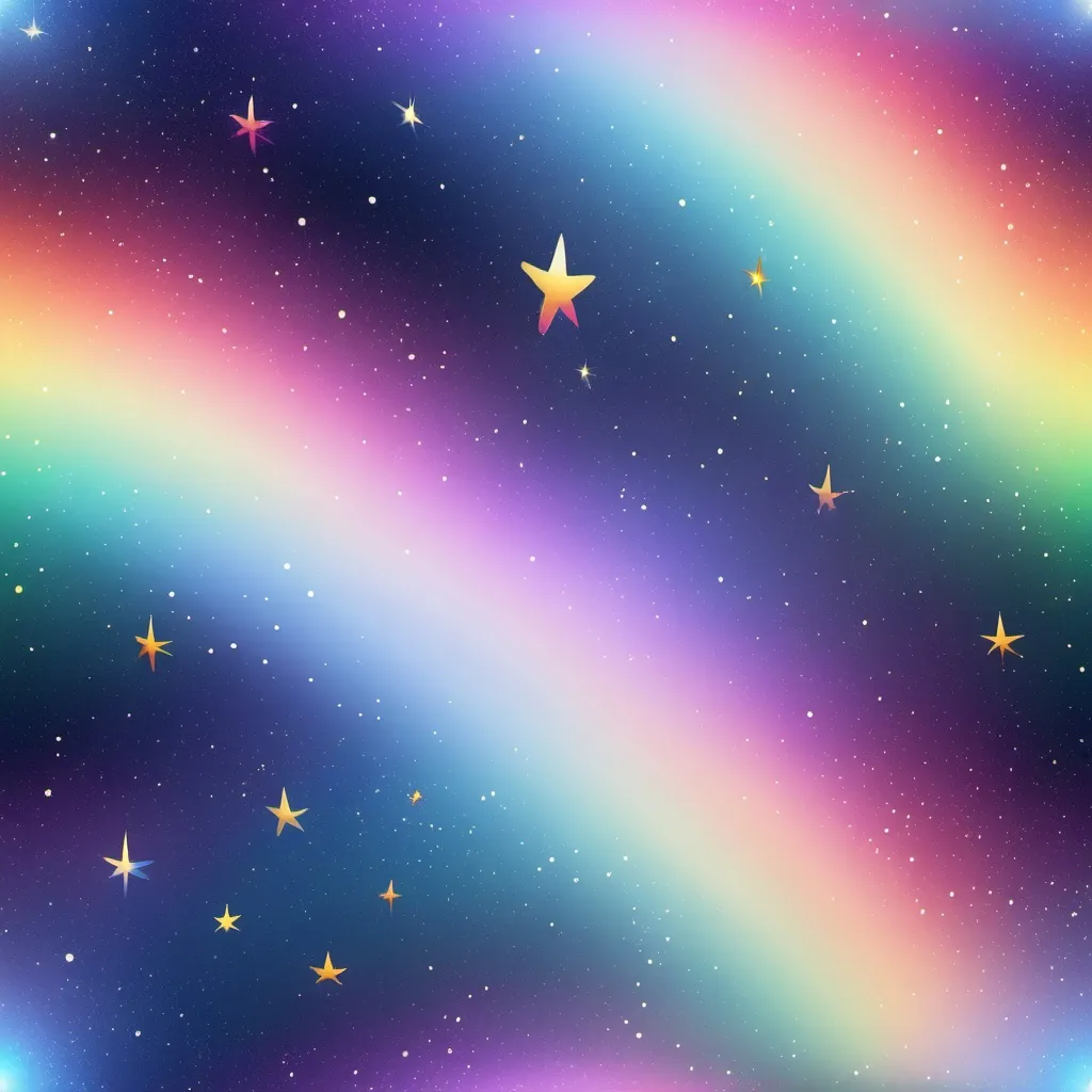 Prompt: calming rainbow star wallpaper, galaxy, stars,