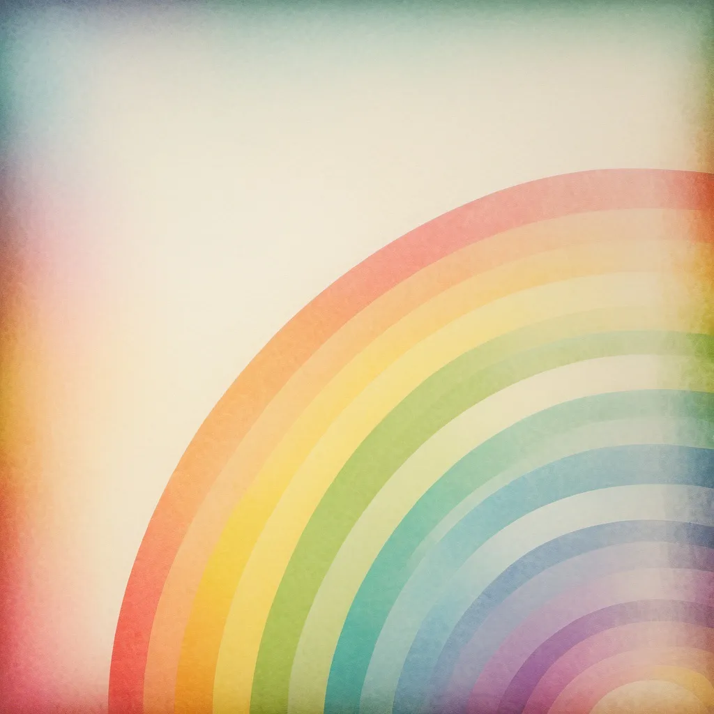 Prompt: calming rainbow colored wallpaper, clipart style, on paper texture
