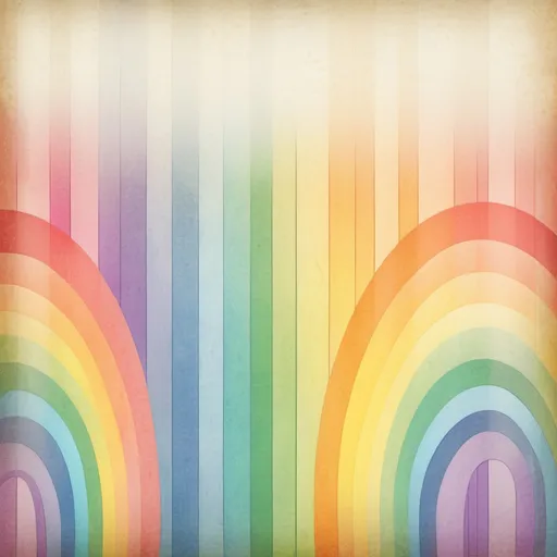 Prompt: calming rainbow colored wallpaper, clipart style, on paper texture