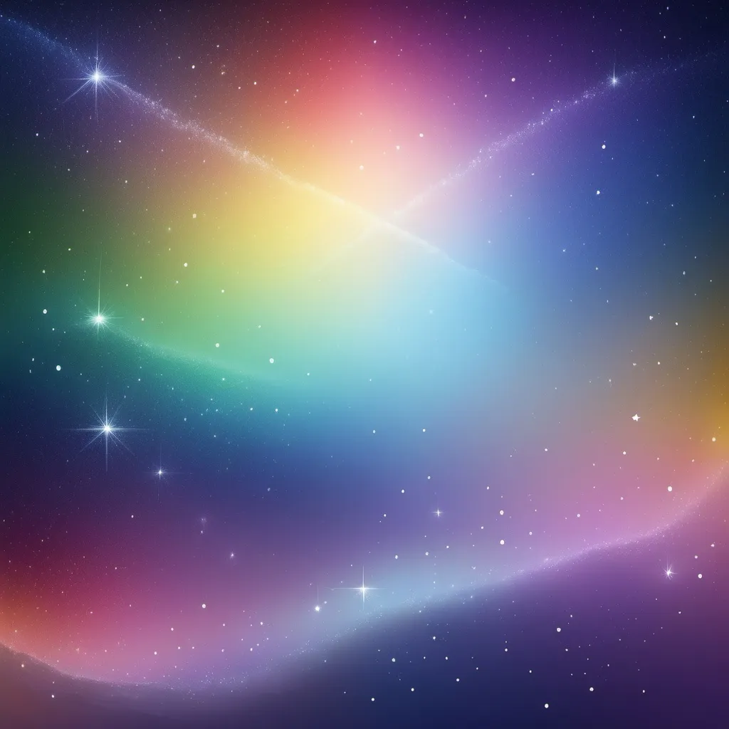 Prompt: calming rainbow start wallpaper, galaxy, stars,