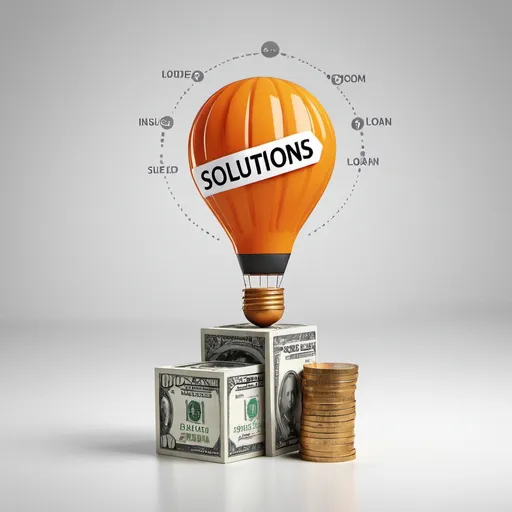 Prompt: Solutions Loan Product
Increase Your Business Potential: Solutions Loan for Instant Cash Flow standing on a product presentation in a simple product stage, white background and presentation scene for a commercial promotional advertising campaign.