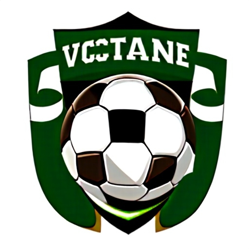 Prompt: a logo for a soccer team called "Victoria Catane"the logo has the colors brown, green and white