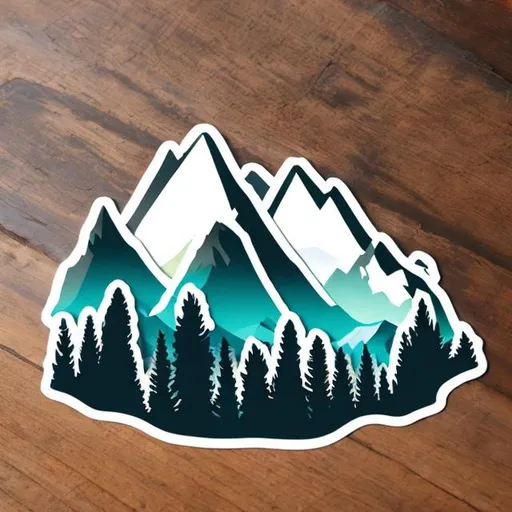 Prompt: outdoors mountains sticker
