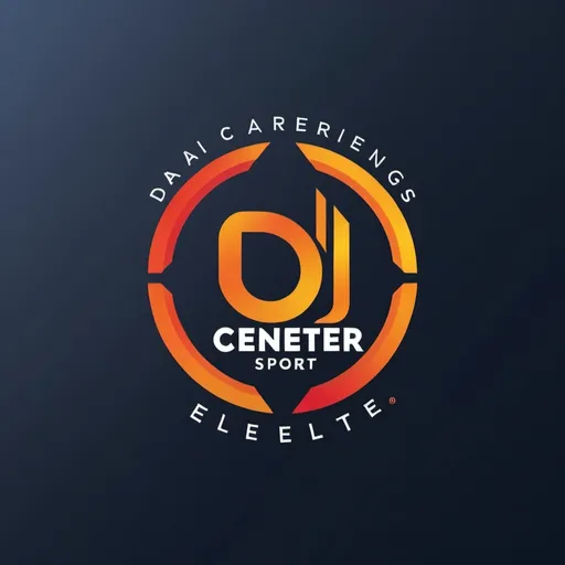 Prompt: the logo for daj center sport, a sports facility in the city of daj, is shown, Ahmed Yacoubi, dau-al-set, logo, a digital rendering