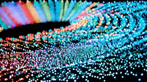 Prompt: Thousands of multi coloured out of focus circular lights on a black background
