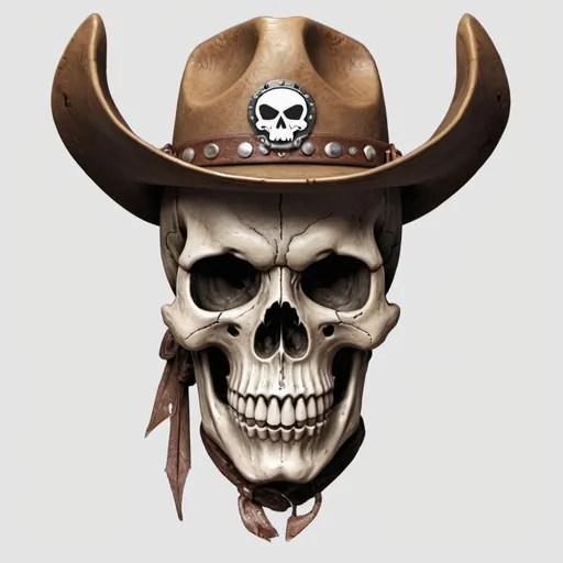 Prompt: Cow boy skull
