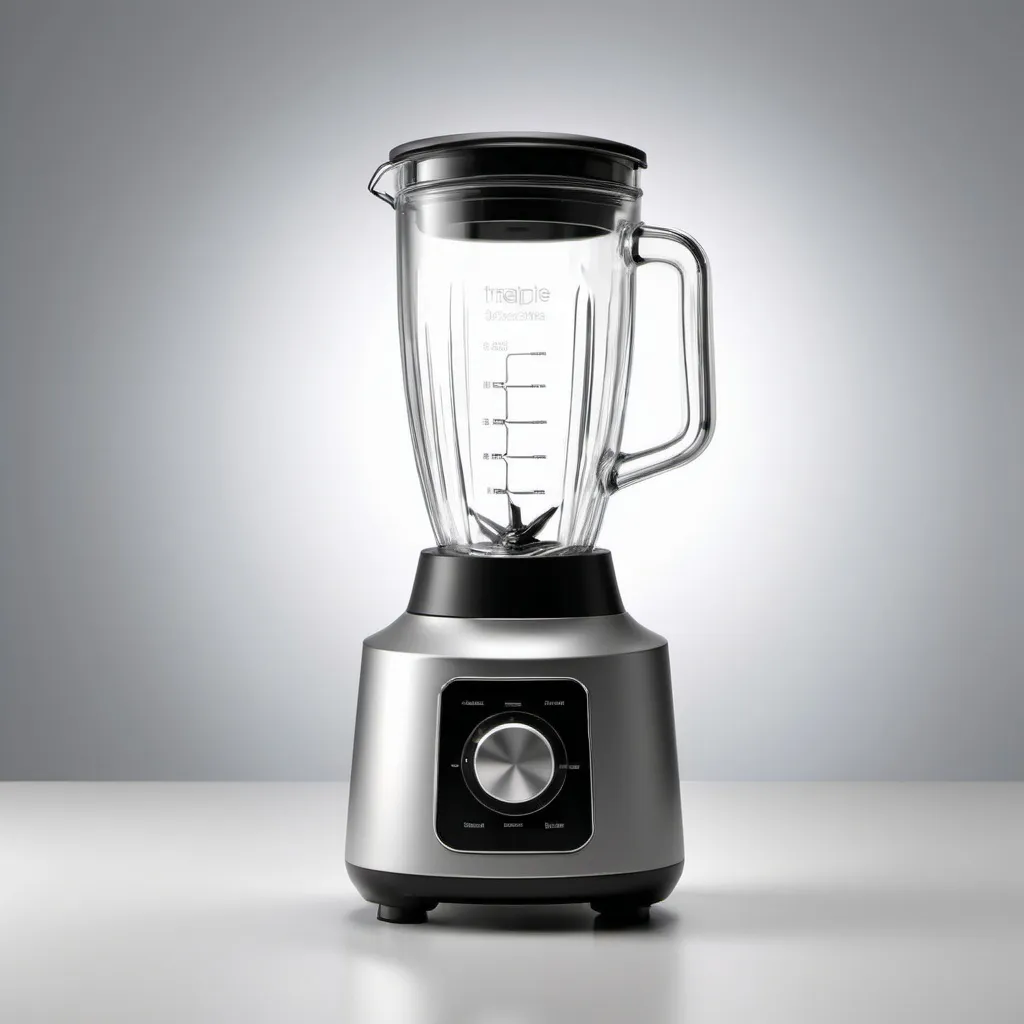 Prompt: Create an image of an empty smoothie blender with no background
