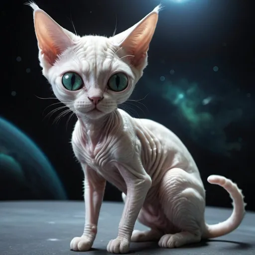 Prompt: Alien cat species 