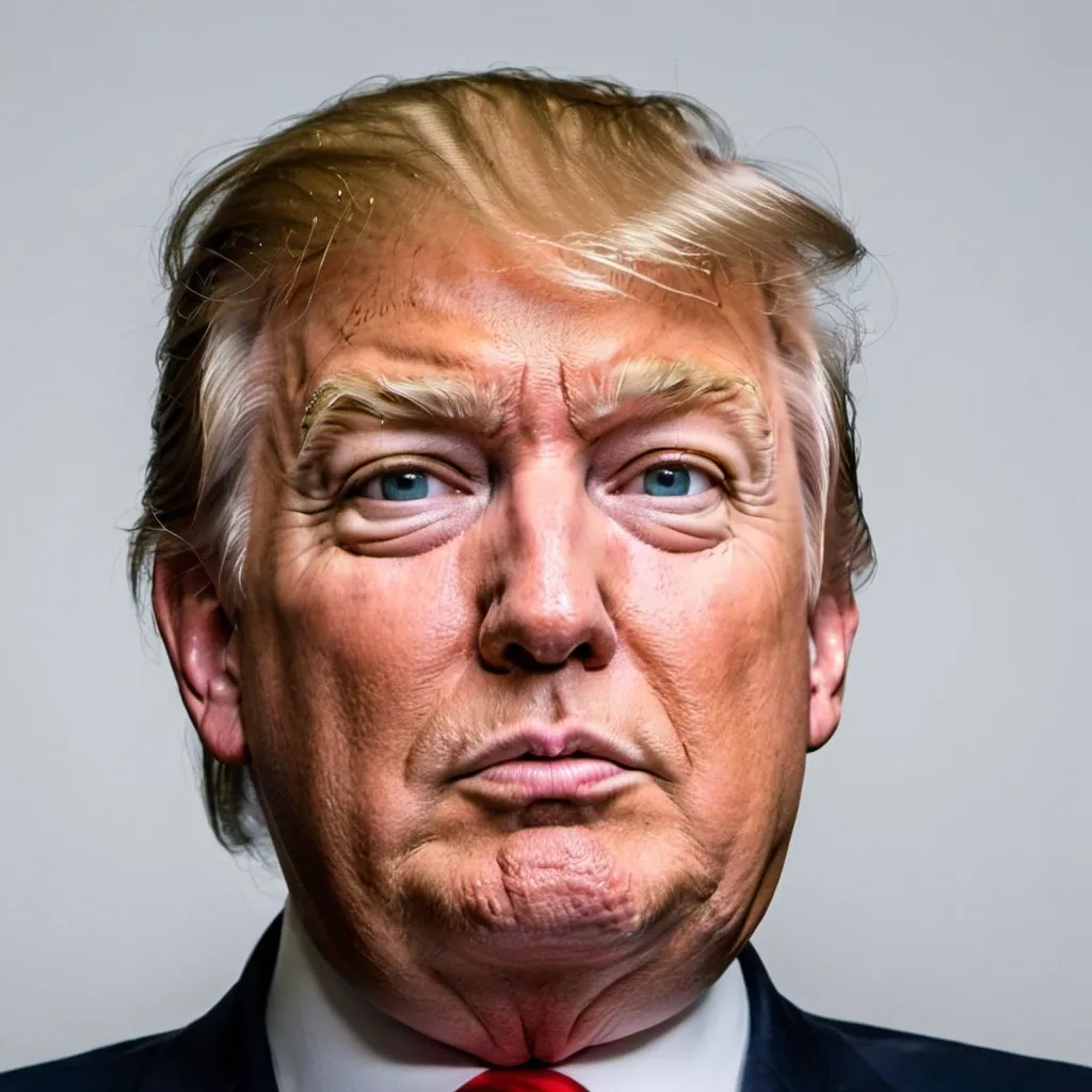 Prompt: make a photo of Donald Trump without right ear