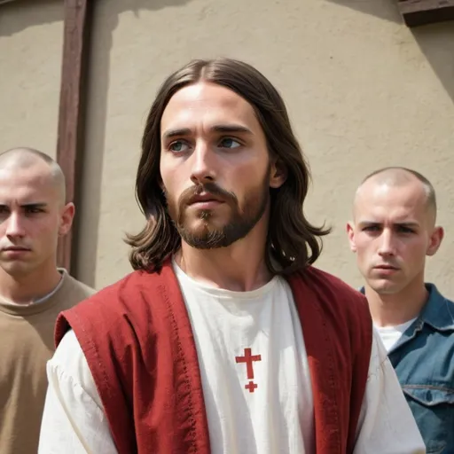 Prompt: Jesus as a skinhead 