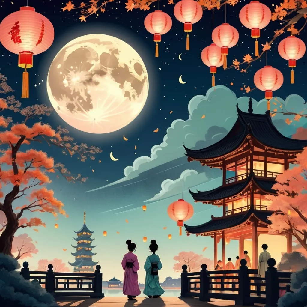 Prompt: moon festival