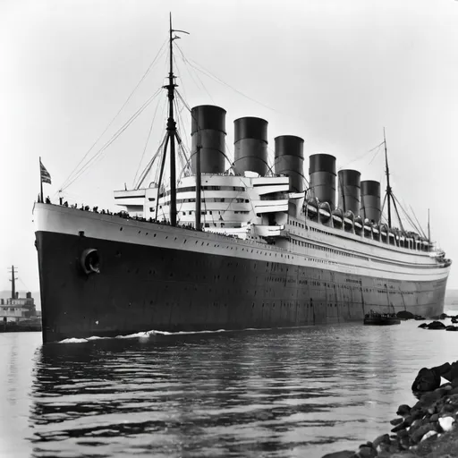 Prompt: R.M.S Queen Mary but sinking