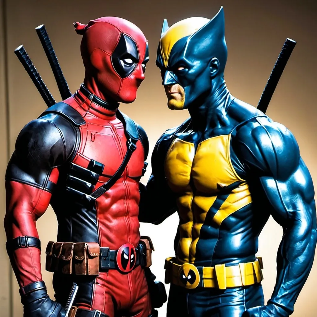 Prompt: Deadpool and Wolverine