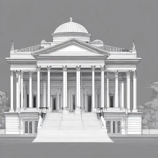 Prompt: house legend, sketch, 4d, white color, neoclassical architecture
