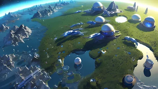 Prompt: Futuristic, physically correct human terraforming other planets, type 2 civilization, space exploration, high-tech terraforming equipment, diverse human settlement, space colonization, ultra-realistic, detailed, futuristic, sci-fi, advanced technology, diverse landscapes, space habitat, realistic humans, precision engineering, high-quality, detailed textures, advanced civilization, space travel, terraformed planets, immersive lighting, space infrastructure, Humans vs Aliens, Space Fight, Type 3 Civilization, Galactic Empire