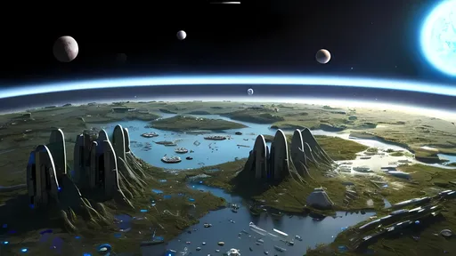 Prompt: Futuristic, physically correct human terraforming other planets, type 2 civilization, space exploration, high-tech terraforming equipment, diverse human settlement, space colonization, ultra-realistic, detailed, futuristic, sci-fi, advanced technology, diverse landscapes, space habitat, realistic humans, precision engineering, high-quality, detailed textures, advanced civilization, space travel, terraformed planets, immersive lighting, space infrastructure