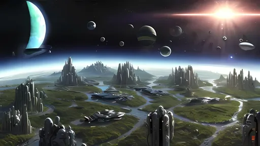 Prompt: Futuristic, physically correct human terraforming other planets, type 2 civilization, space exploration, high-tech terraforming equipment, diverse human settlement, space colonization, ultra-realistic, detailed, futuristic, sci-fi, advanced technology, diverse landscapes, space habitat, realistic humans, precision engineering, high-quality, detailed textures, advanced civilization, space travel, terraformed planets, immersive lighting, space infrastructure