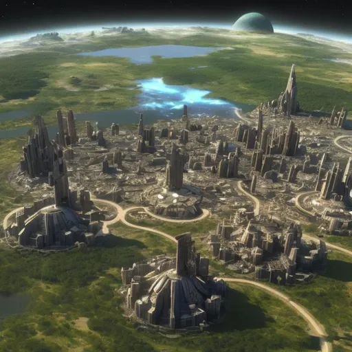 Prompt: Type 2 Civilization, Futuristic, Physcially Correct, Humans, Space, Other Planets, Human Terraform