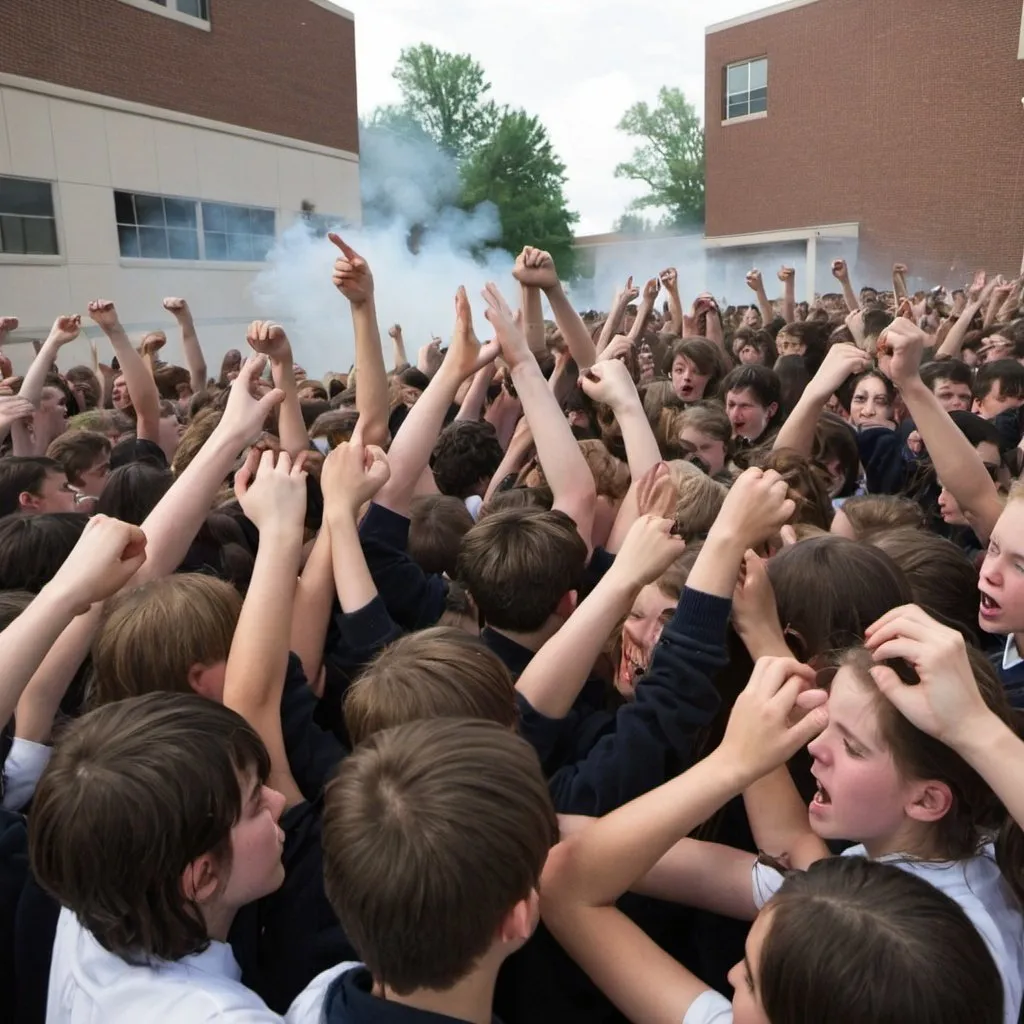 Prompt: School riot