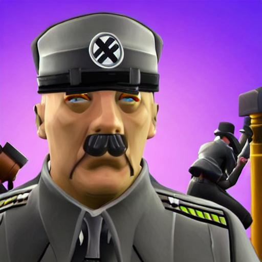 Prompt: Adolf Hitler new fortnite skin \