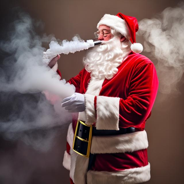 Prompt: Santa Vaping