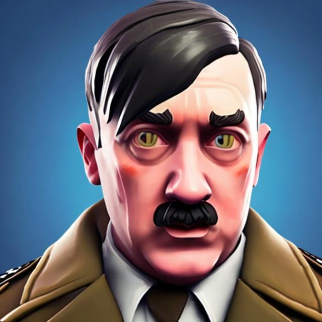 Prompt: Adolf Hitler new fortnite skin