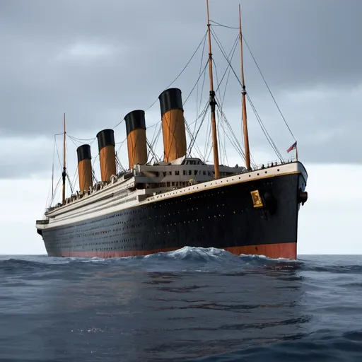 Prompt: Titanic 2 at sea