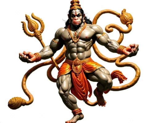 Prompt: Strong body hindu hanuman 
