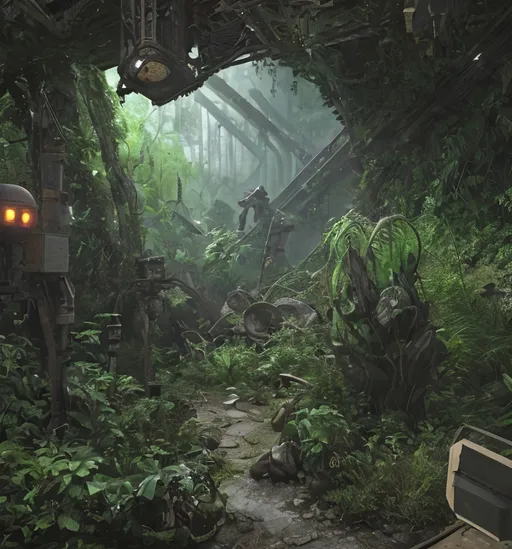 Prompt:  radioactive glow, very detailed, cinematic, cinematic lighting, ultra detailed, exotic, vivid detail, beautiful soft lighting, life like, photorealism, studio lighting, fantasy, dark, morbide, overgrown, mossy, retro-futuristic, post-apocalyptic, sci-fi, industrial design, shrine made at construction machine, dirt, jungle, dirty, view from side, photorealistic, high density of details, object rendering, retro-futuristic, post-apocalyptic, industrial design, dirt, dirty, view from side, photorealistic, high density of details, object rendering, realistic, award wining photogrpahy, wide angle, sewers,