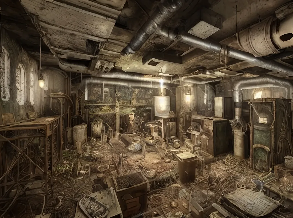 Prompt: underground sewer forest, very detailed, cinematic, cinematic lighting, ultra detailed, exotic, vivid detail, beautiful soft lighting, life like, photo realism, studio lighting, fantasy, dark, morbid, overgrown, mossy, retro-futuristic, post-apocalyptic, industrial design, construction machine, dirt, dirty, view from side, white background, photo realistic, high density of details, object rendering, retro-futuristic, post-apocalyptic, industrial design,, photo realistic, high density of details, object rendering, realistic, award wining photography