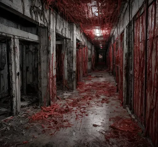 Prompt:  8k photograph of a  CITY OF blood ultra realistic, concept art),8k,bloody,disgusting,creepy,fleshy texture, gory, disgusting,dripping, , blood dripping, indoor empty dirty vomit dilapidated night dim lighting red dirty dry dark meat flesh nightmare empty blood blob overgrown post apocalyptic,  radioactive glow, green hue, very detailed, cinematic, cinematic lighting, ultra detailed, exotic, vivid detail, beautiful soft lighting, life like, photorealism, studio lighting, fantasy, dark, morbide, overgrown, mossy, retro-futuristic, post-apocalyptic,  photorealistic, high density of details, object renderingretro-futuristic, post-apocalyptic, industrial design, dirt, dirty, view from side, white background, photorealistic, high density of details, object rendering, realistic, award wining photogrpahy