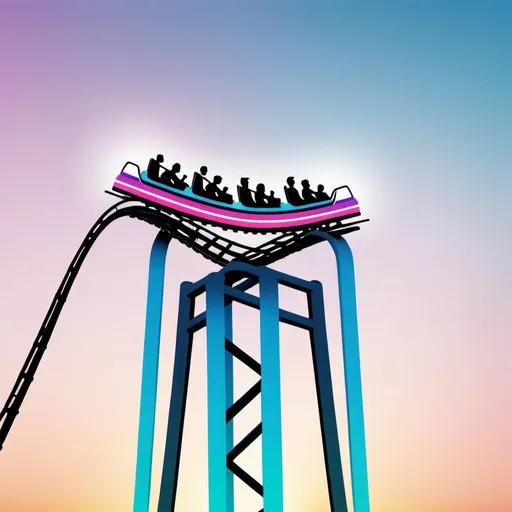 Prompt: profile logo for DCoasterCoalition, high quality, dynamic roller coaster videos, TikTok, sleek and modern design, vibrant and energetic, motion blur, roller coaster silhouette, professional, dynamic, energetic, social media branding, logo design, vibrant color palette, high-res, modern, sleek design