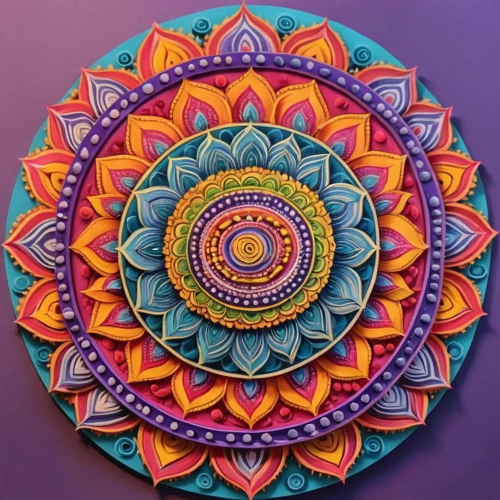 Prompt: Create Mandala Art invitation on 26th Feb 3:00pm to 3:30 pm and enjoy the Magic of Art with Relaxation Mindfulness creativity stress relief. Include a Mandala art picture. 