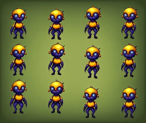 Prompt: bumble jack 2d game sprite