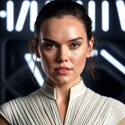 Prompt: Portrait of ((Daisy Ridley as Rey from Star Wars )) fit, highly detailed, digital photography, highest quality masterpiece, award winning, hyper-realistic, intricate, 128k, UHD, HDR, photojournalism, highly detailed face, hyper-realistic facial features, perfect anatomy in perfect composition of professional, long shot, sharp focus photography, cinematic 3d volumetric