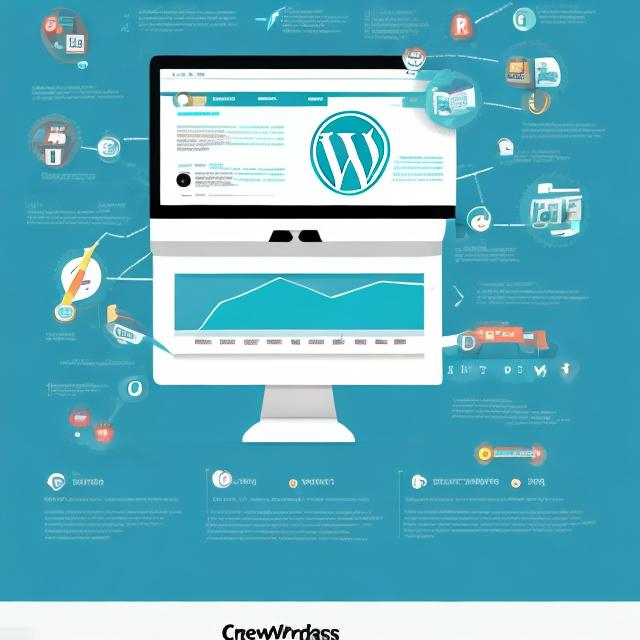 Prompt: create an infographic that tells "new wordpress websites" with an image as background about tech
