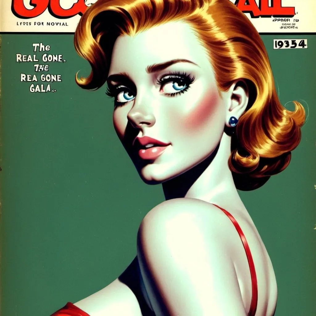 Prompt: Lucy: The Real Gone Gal (1953-1954) approved comic, pulp style