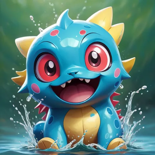 Prompt: water pokemon, cute, vibrant illustration, playful and whimsical, high quality