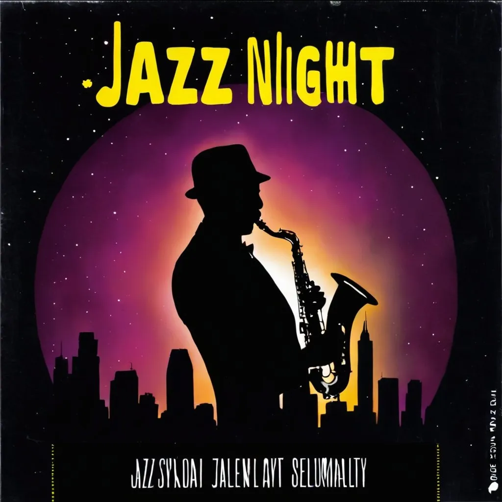 Prompt: jazz night album cover